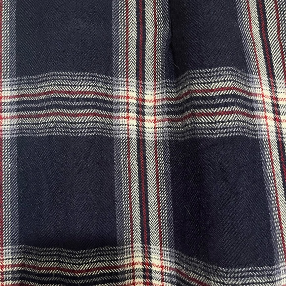 Rails Women’s Long Sleeved Button Front Rayon Navy Mulberry White Plaid Shirt, S - Picture 8 of 8